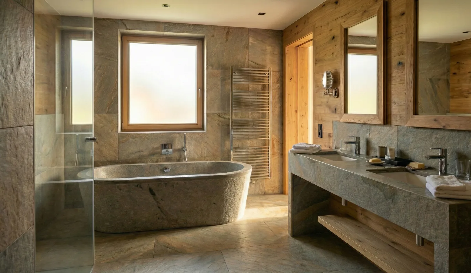 Sauberes Hotelbad nach der Reinigung